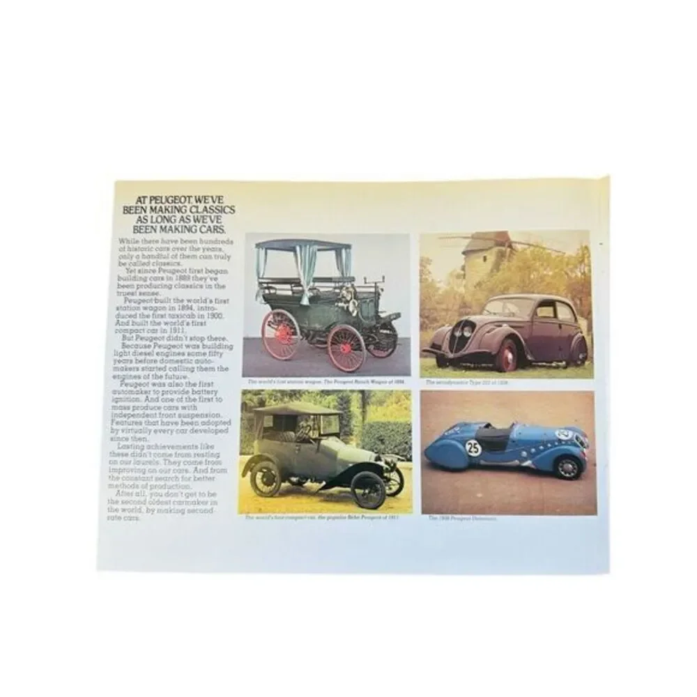 1979 PEUGEOT 604 / 504 Color‎ Brochure U.S.A. EDITION w/ Diesel XLNT